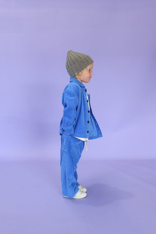 GROWN Merino Blend Ribbed Beanie | Grey