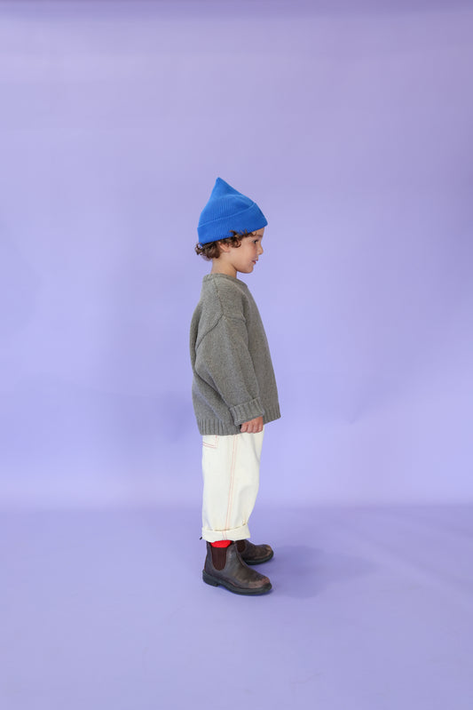 GROWN Organic Ribbed Super Pixie Beanie | Sea