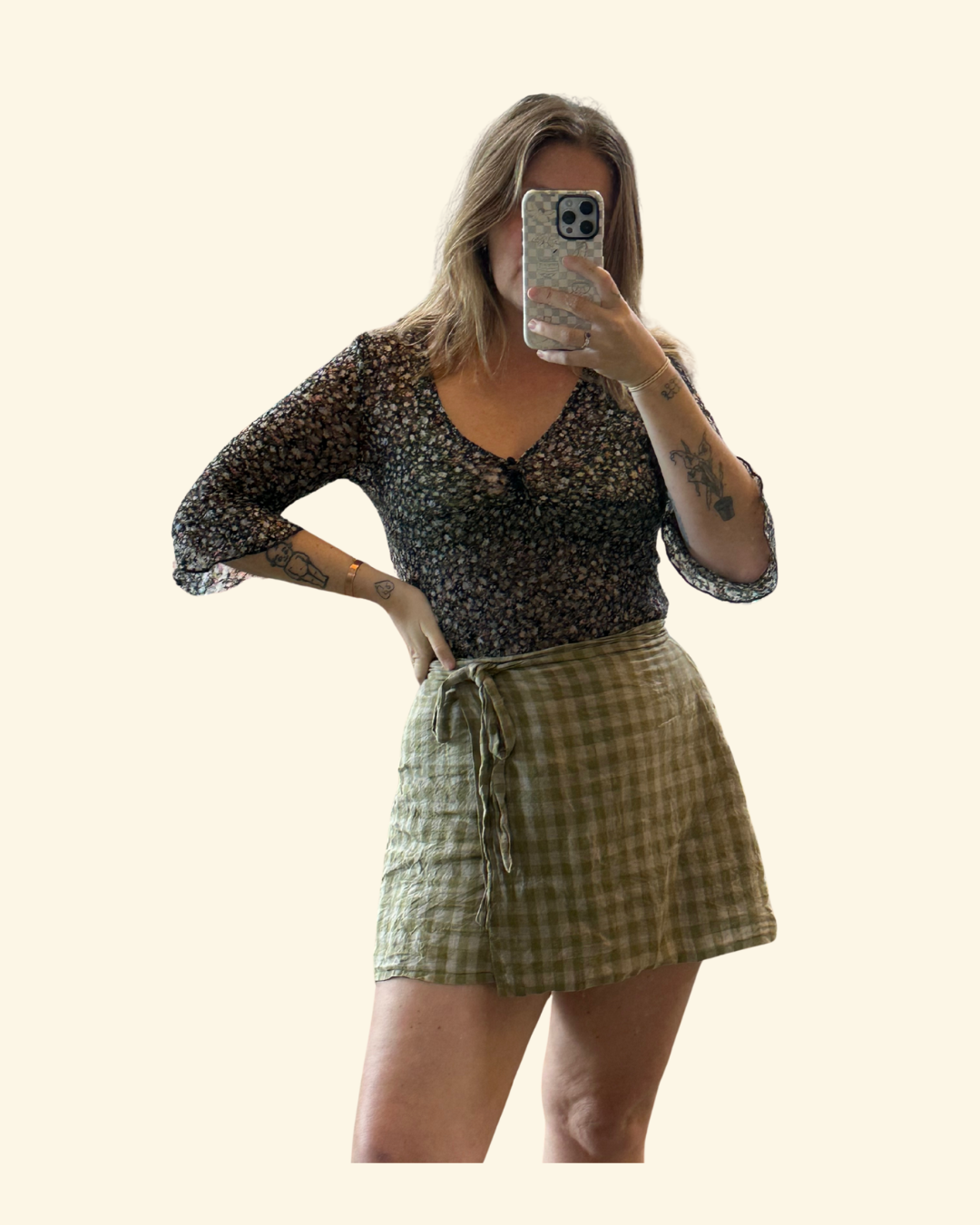 AMILITA Sage wrap Skirt