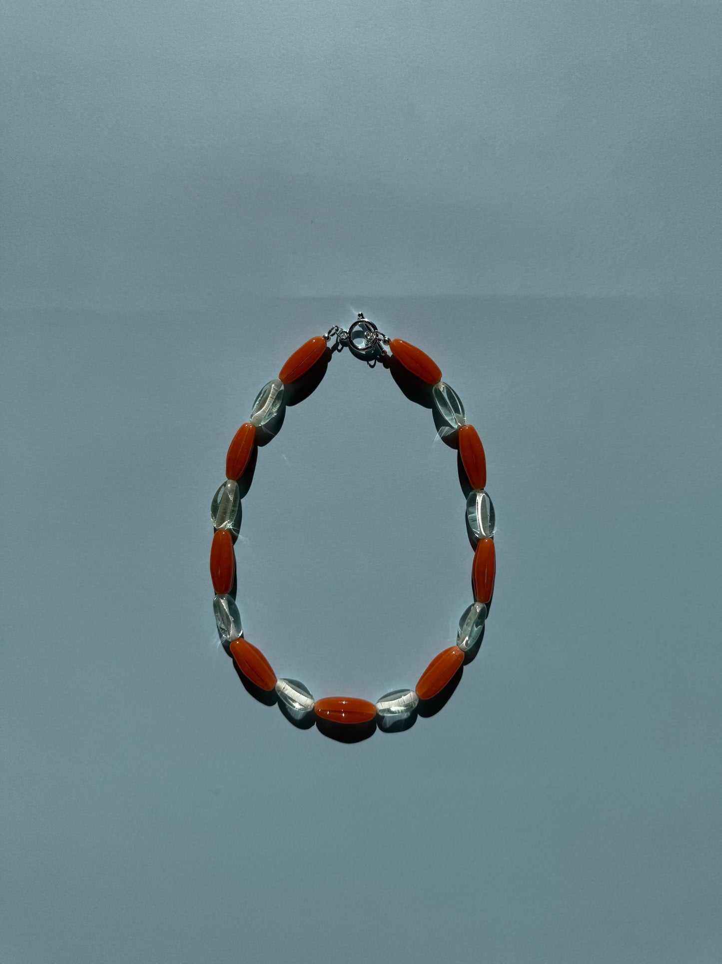 DARING YEARS Beaded Necklace | Driftwood | Silver (Toggle Clasp)