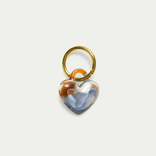 KITTY PALOMA Puffy Heart Keychain | Corfu (Gold or Silver)