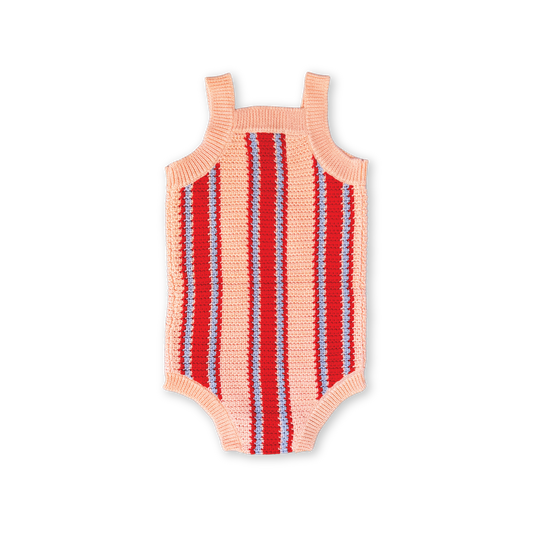 GROWN Organic Island Stripe Shell Singletsuit