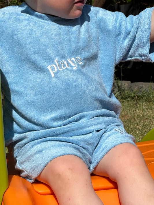 PLAYE Vacay Terry Tee - Pool Blue
