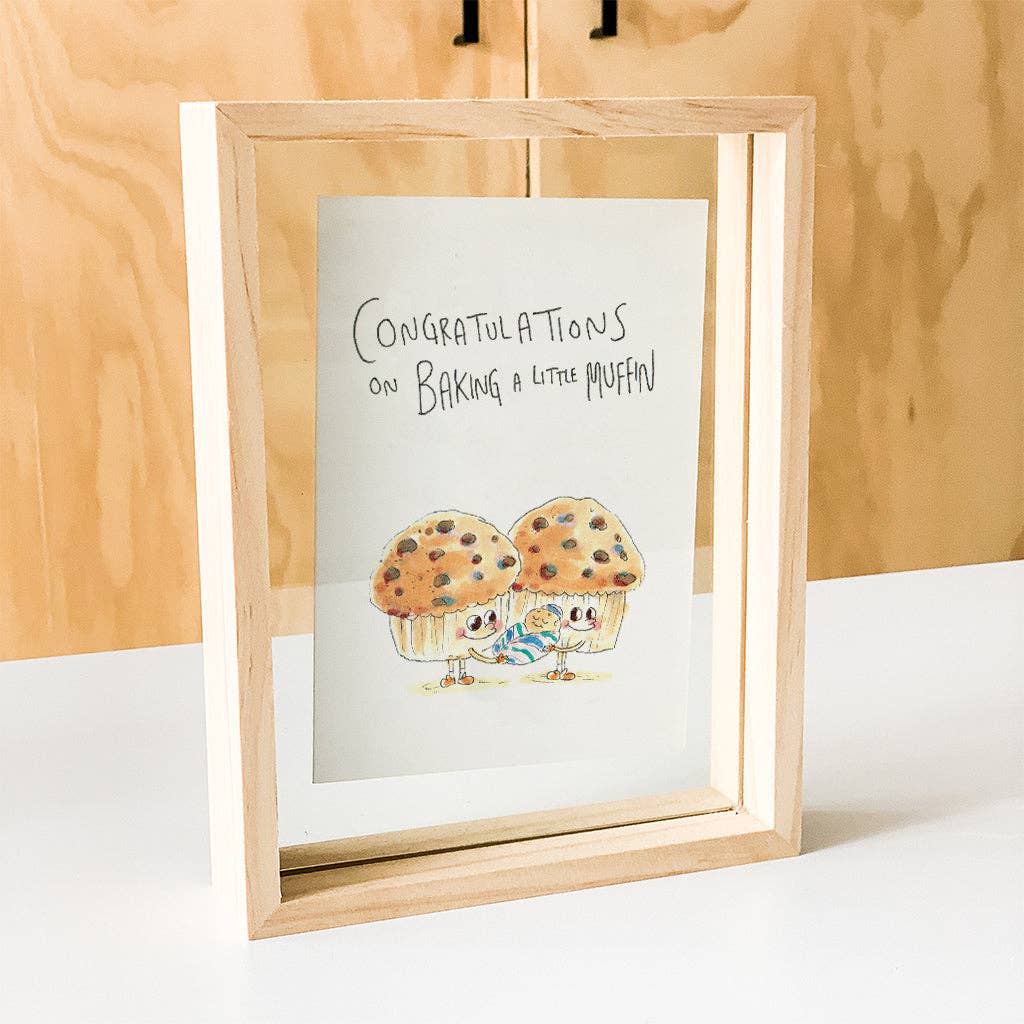 WELL DRAWN Congratulations on Baking a Little Muffin