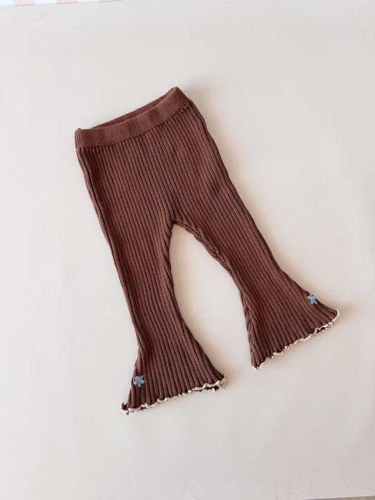 FRECKLES THE LABEL Cotton Knit Bell Pants | Bluebell