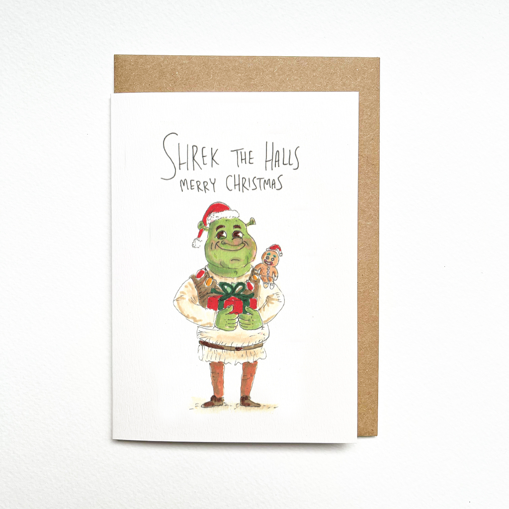 WELL DRAWN Shrek The Halls, Merry Christmas