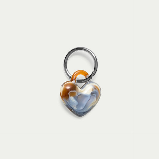KITTY PALOMA Puffy Heart Keychain | Corfu (Gold or Silver)