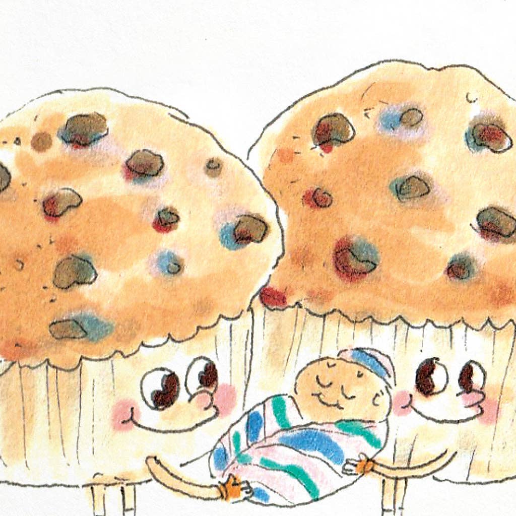 WELL DRAWN Congratulations on Baking a Little Muffin