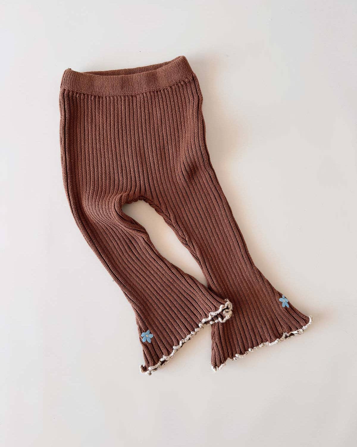 FRECKLES THE LABEL Cotton Knit Bell Pants | Bluebell