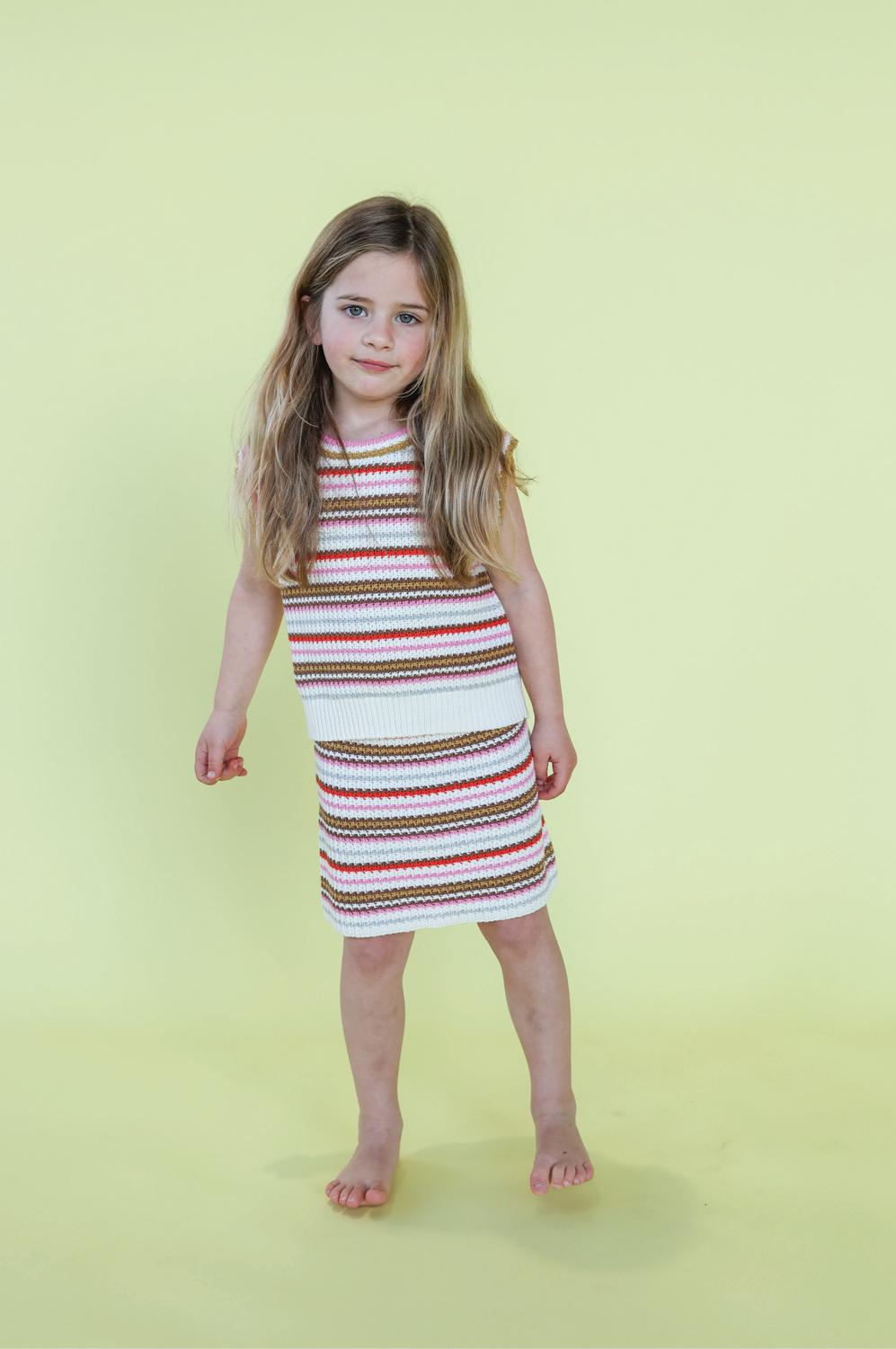 GROWN Sunshine Stripe Knit Skirt