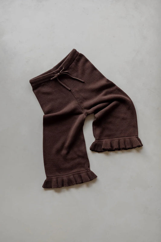 BELLE & SUN Frill Pants | Cocoa