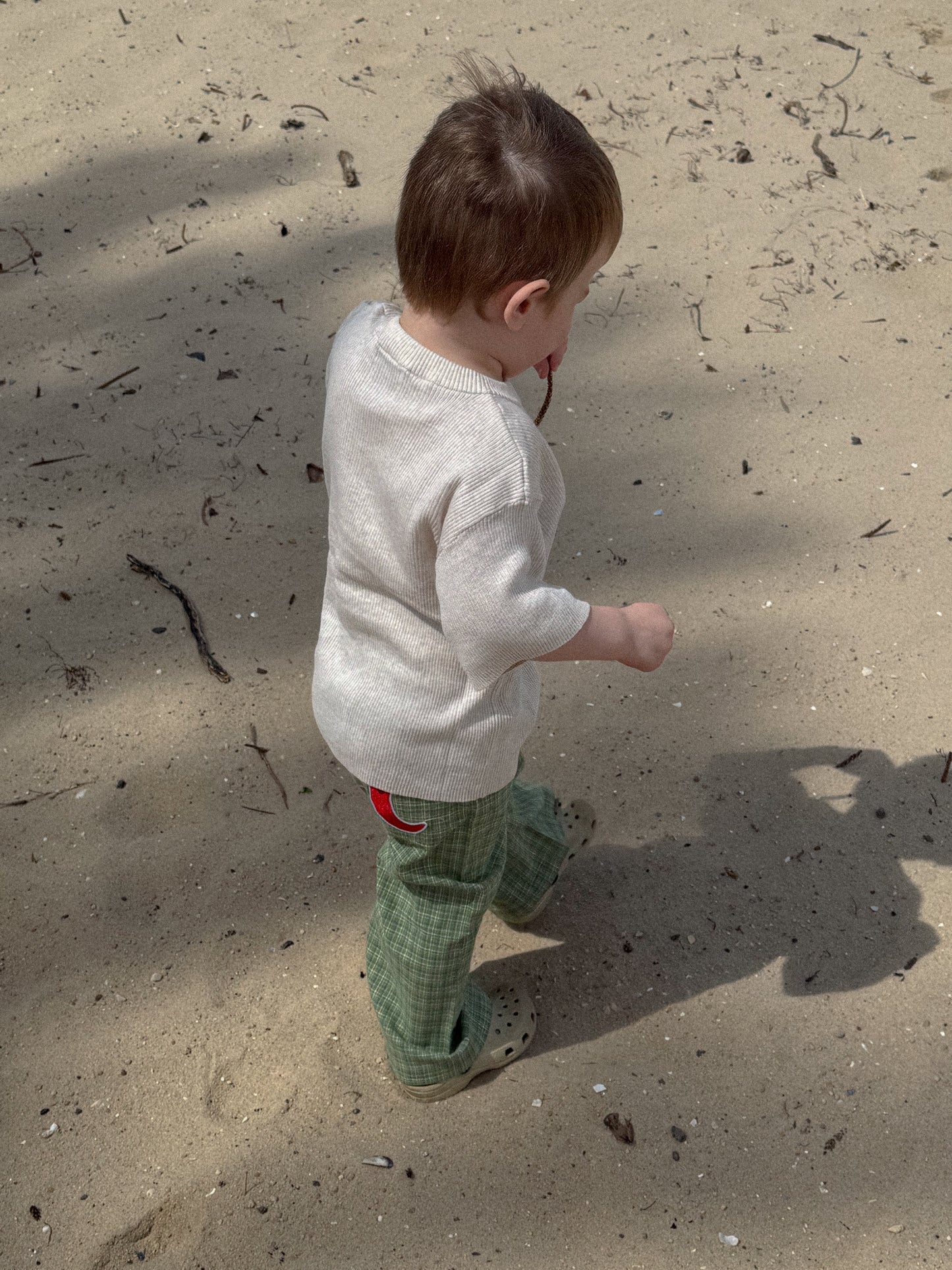 GROWN Ribbed Knitted Logo Tee | Coconut