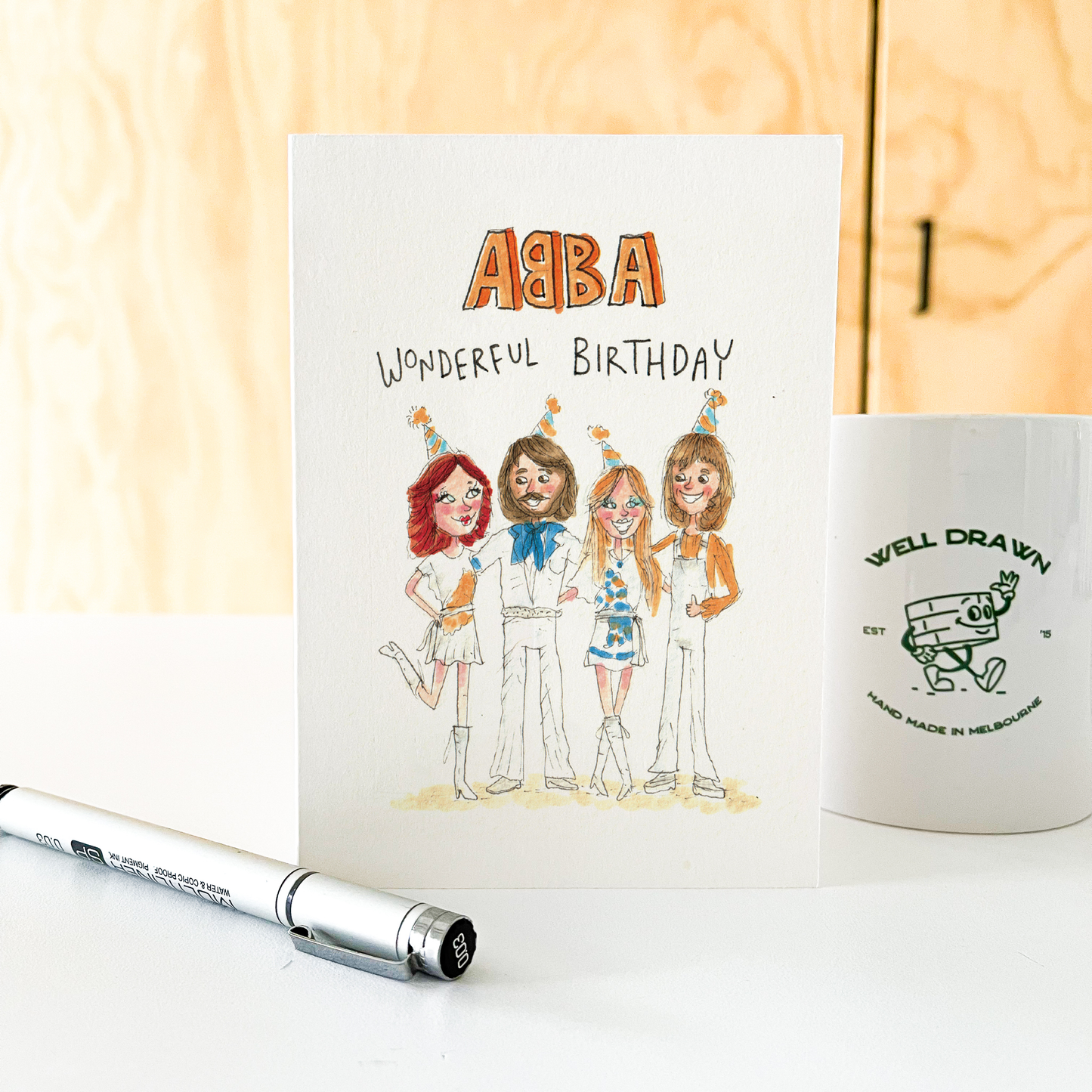 WELL DRAWN Abba Wonderful Birthday