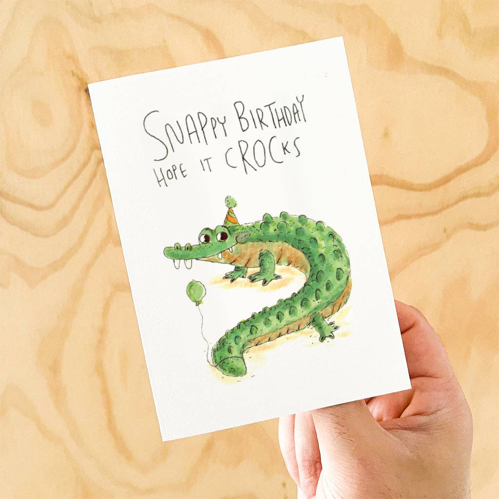 WELL DRAWN Snappy Birthday, Hope it Crocs