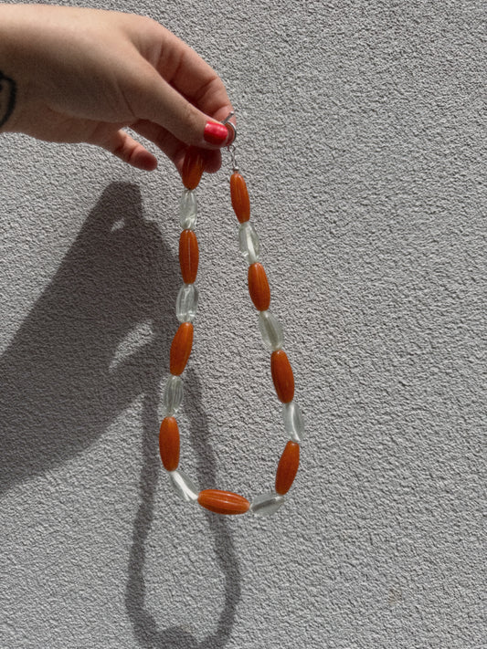 DARING YEARS Beaded Necklace | Driftwood | Silver (Toggle Clasp)