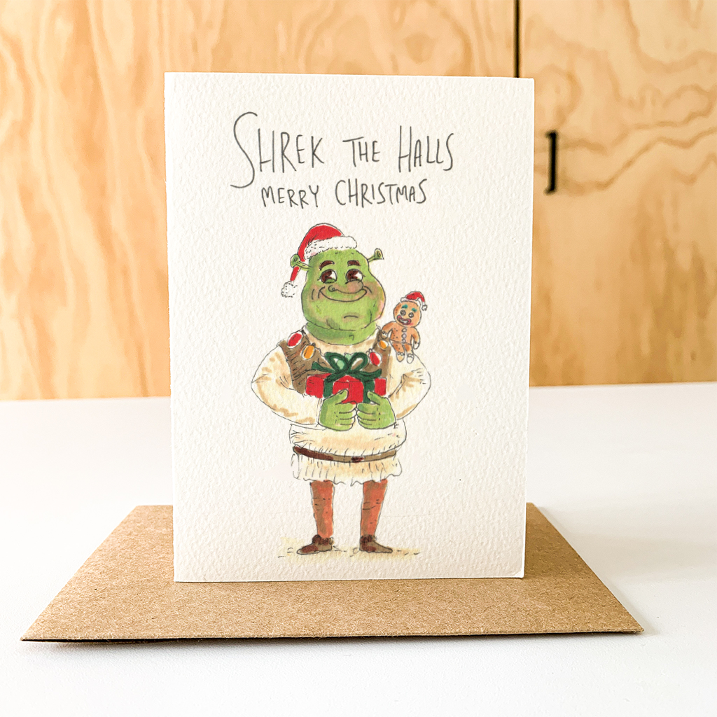 WELL DRAWN Shrek The Halls, Merry Christmas