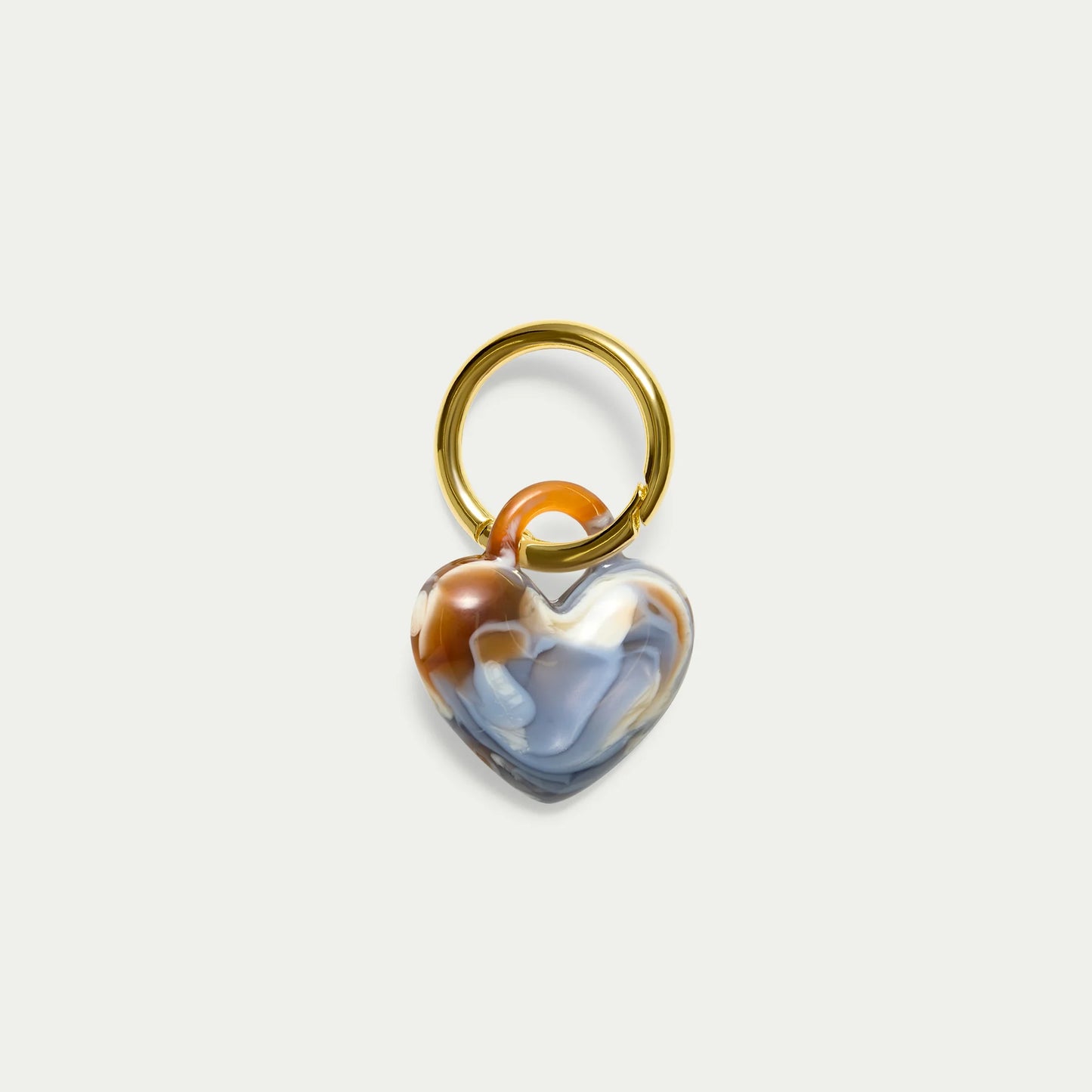 KITTY PALOMA Puffy Heart Keychain | Corfu (Gold or Silver)