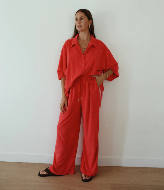 ALAKAI Lucky Day Terry Pants | Red