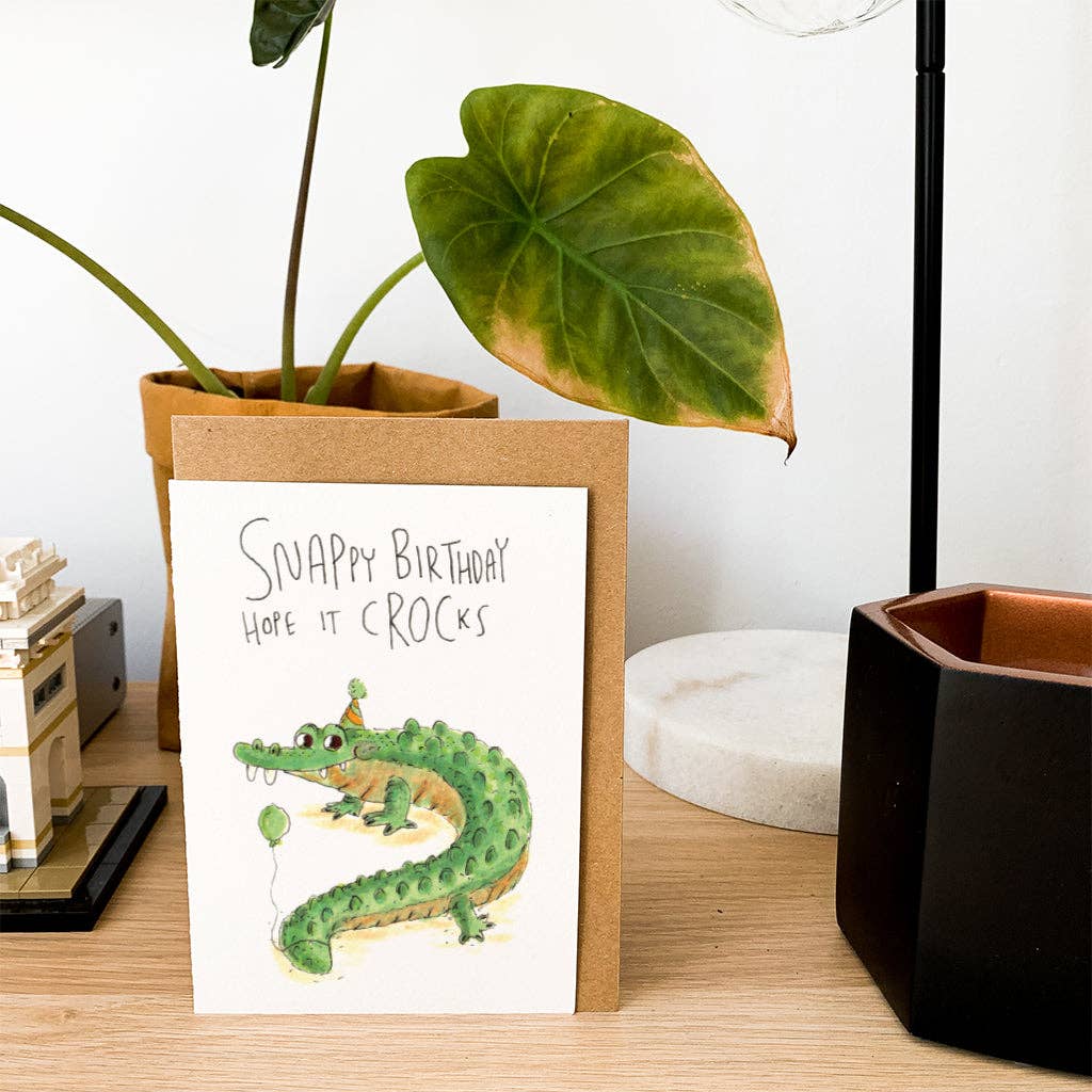 WELL DRAWN Snappy Birthday, Hope it Crocs