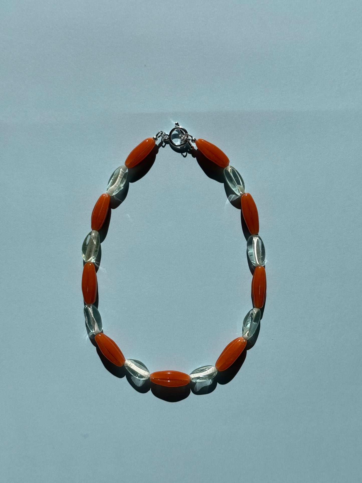 DARING YEARS Beaded Necklace | Driftwood | Silver (Toggle Clasp)