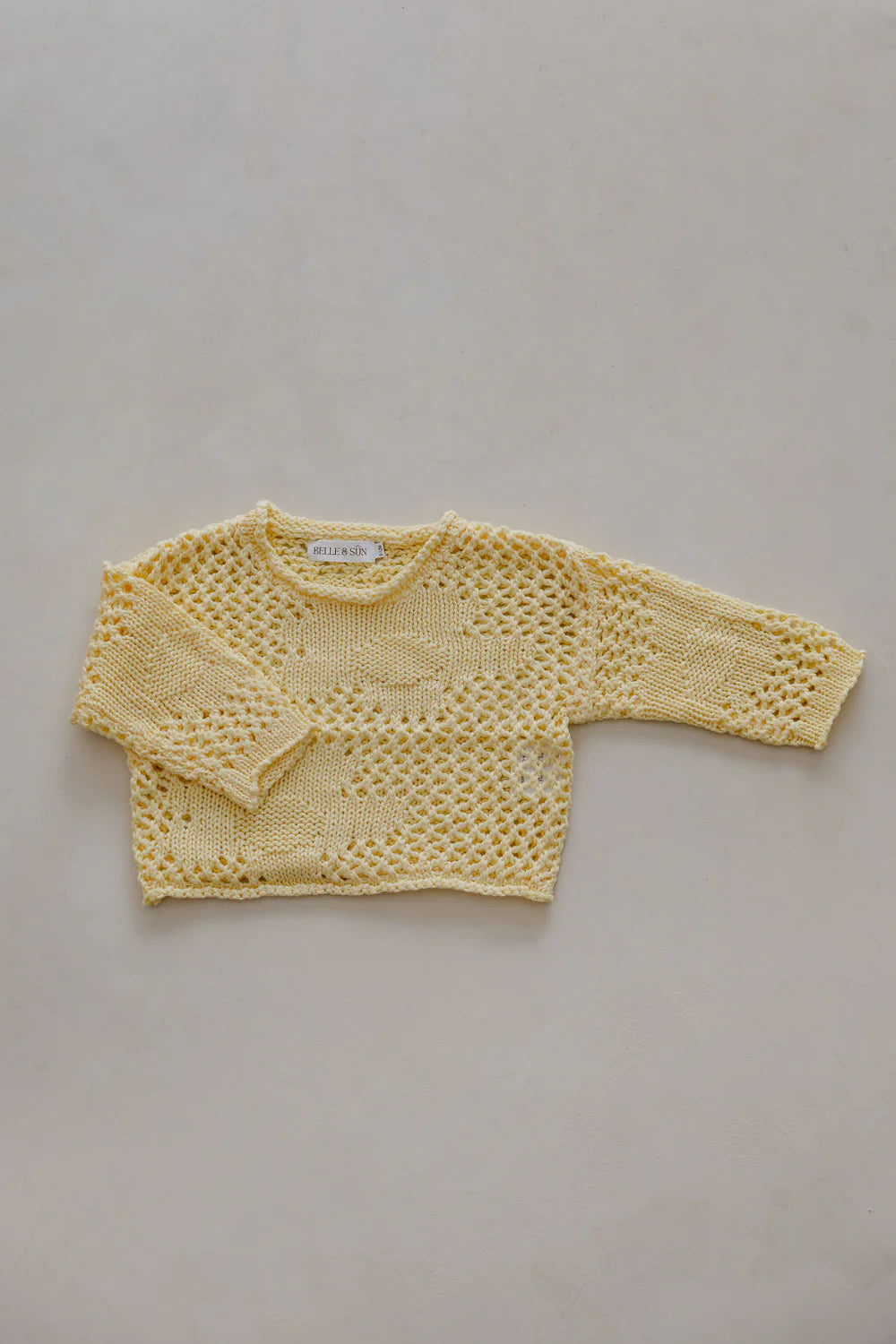 BELLE & SUN Crochet Pullover | Citrus