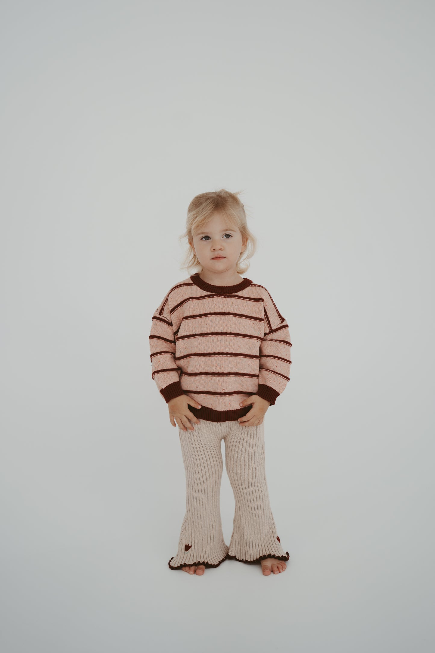 FRECKLES THE LABEL Raised Cotton Knit Jumper | Sherbet Berry