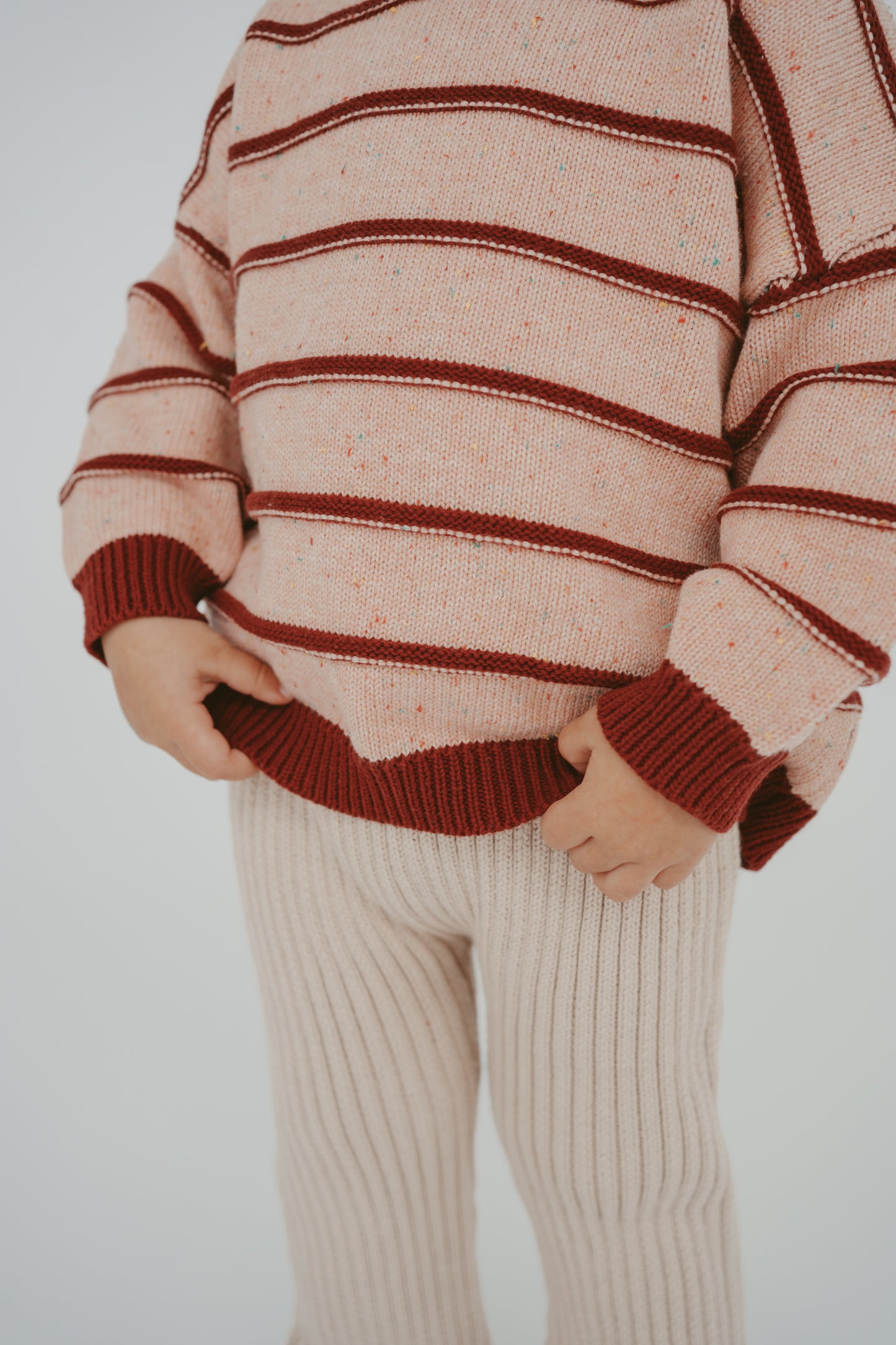 FRECKLES THE LABEL Raised Cotton Knit Jumper | Sherbet Berry