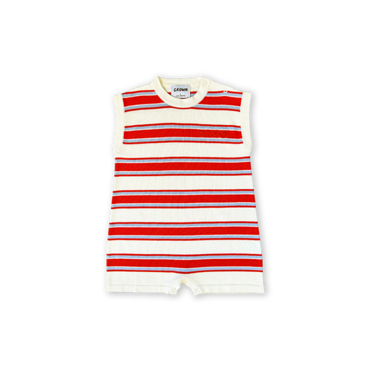 GROWN Organic Island Stripe Playsuit