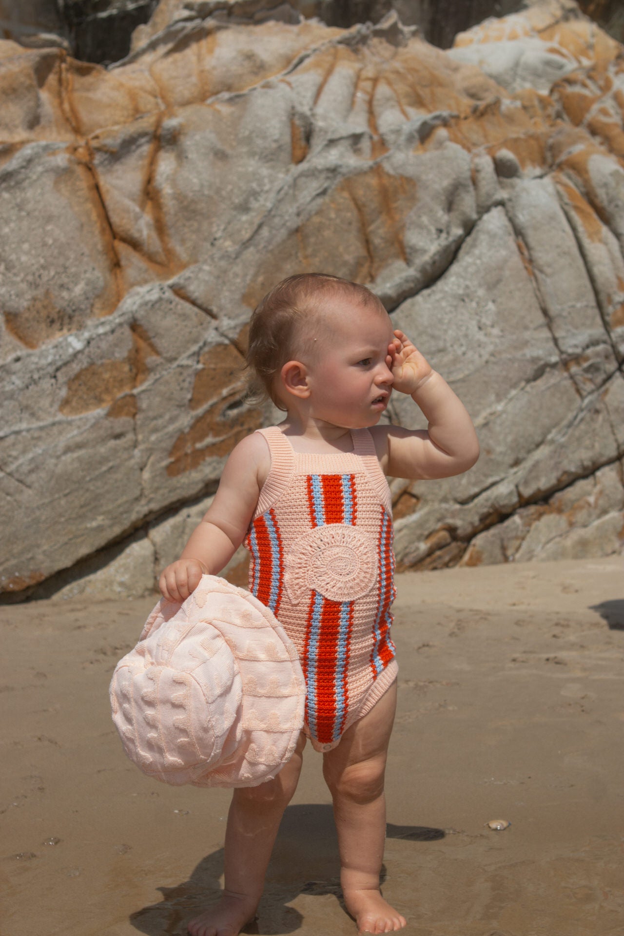 GROWN Organic Island Stripe Shell Singletsuit