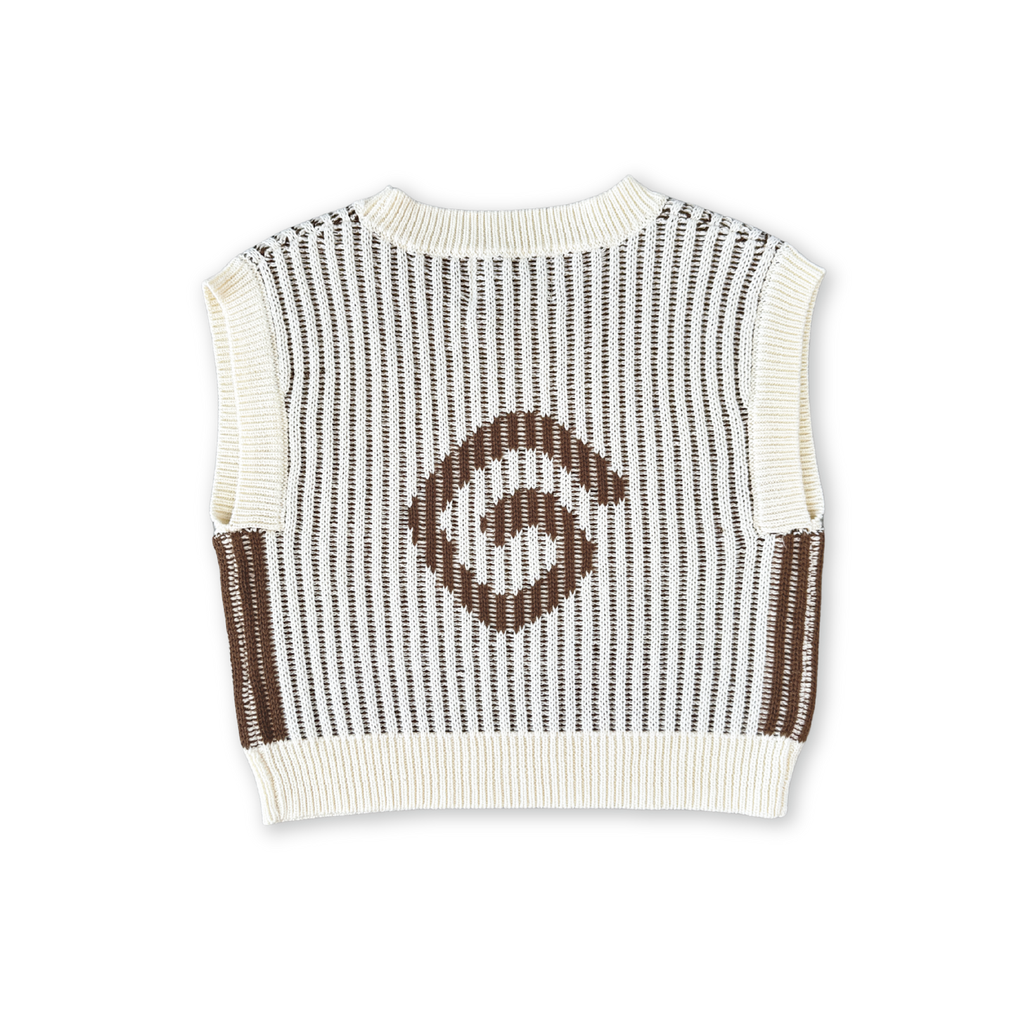 GROWN Organic Swirl Knit Vest | Milk