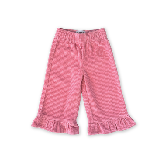 GROWN Organic Cord Frill Pant | Sorbet