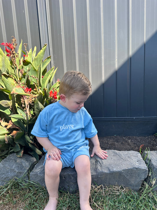 PLAYE Vacay Terry Tee - Pool Blue