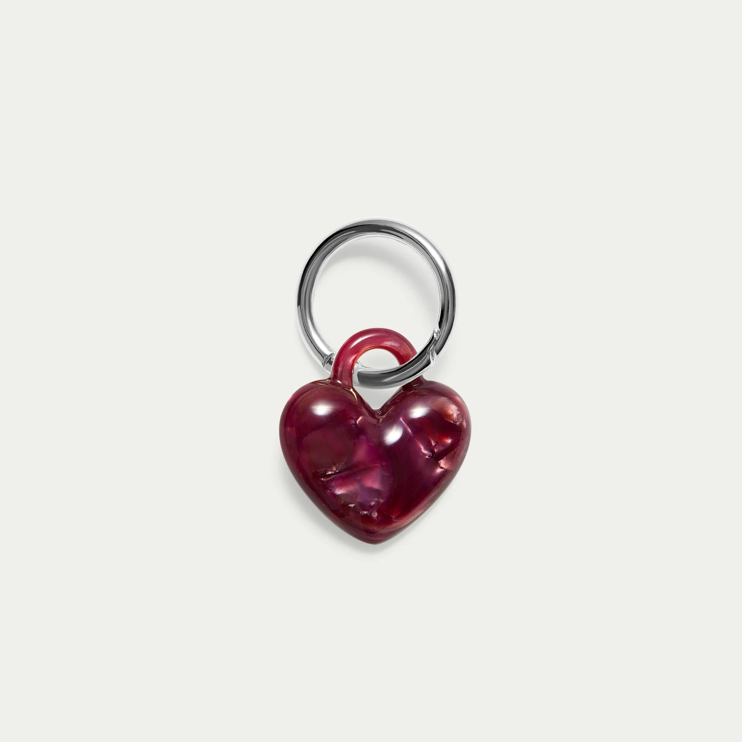 KITTY PALOMA Puffy Heart Keychain | Pomegranate (Gold or Silver)