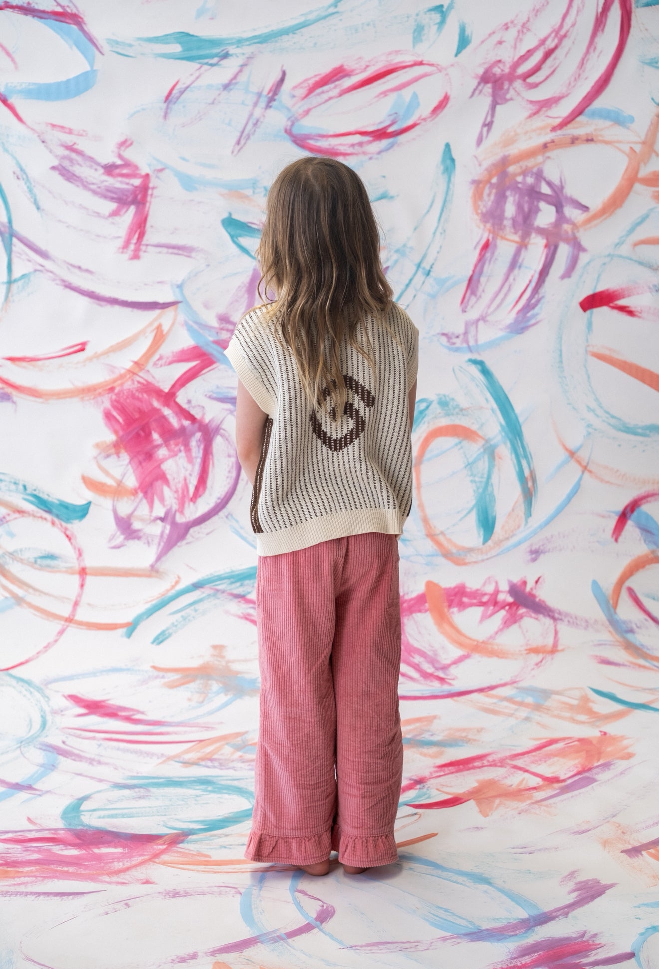 GROWN Organic Cord Frill Pant | Sorbet