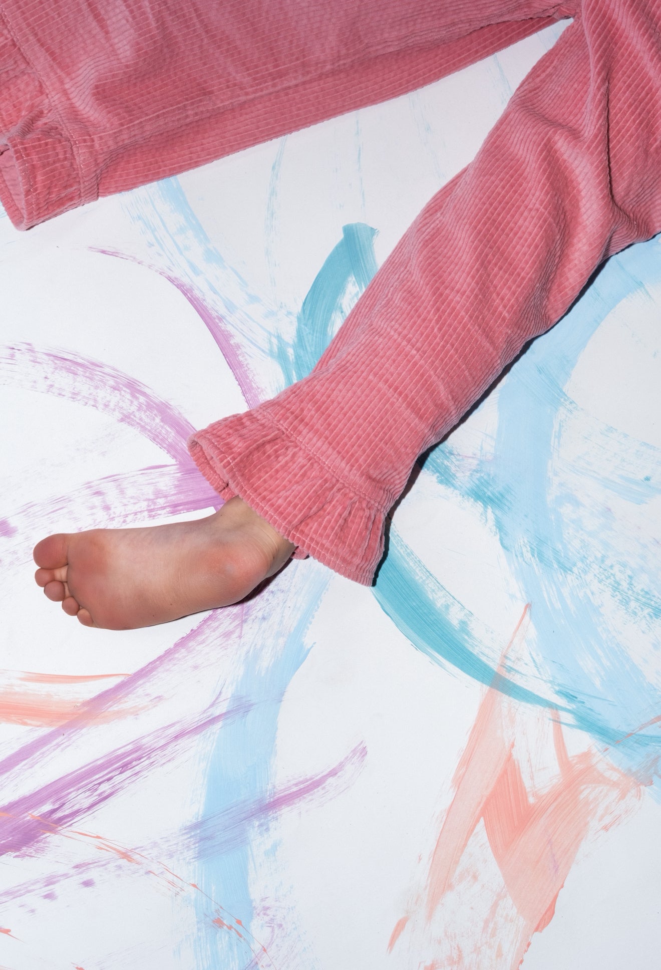 GROWN Organic Cord Frill Pant | Sorbet