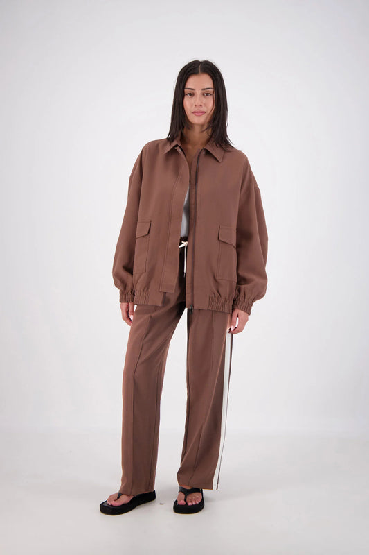 JASMINE ALEXA Ischia Bomber Jacket Mocha