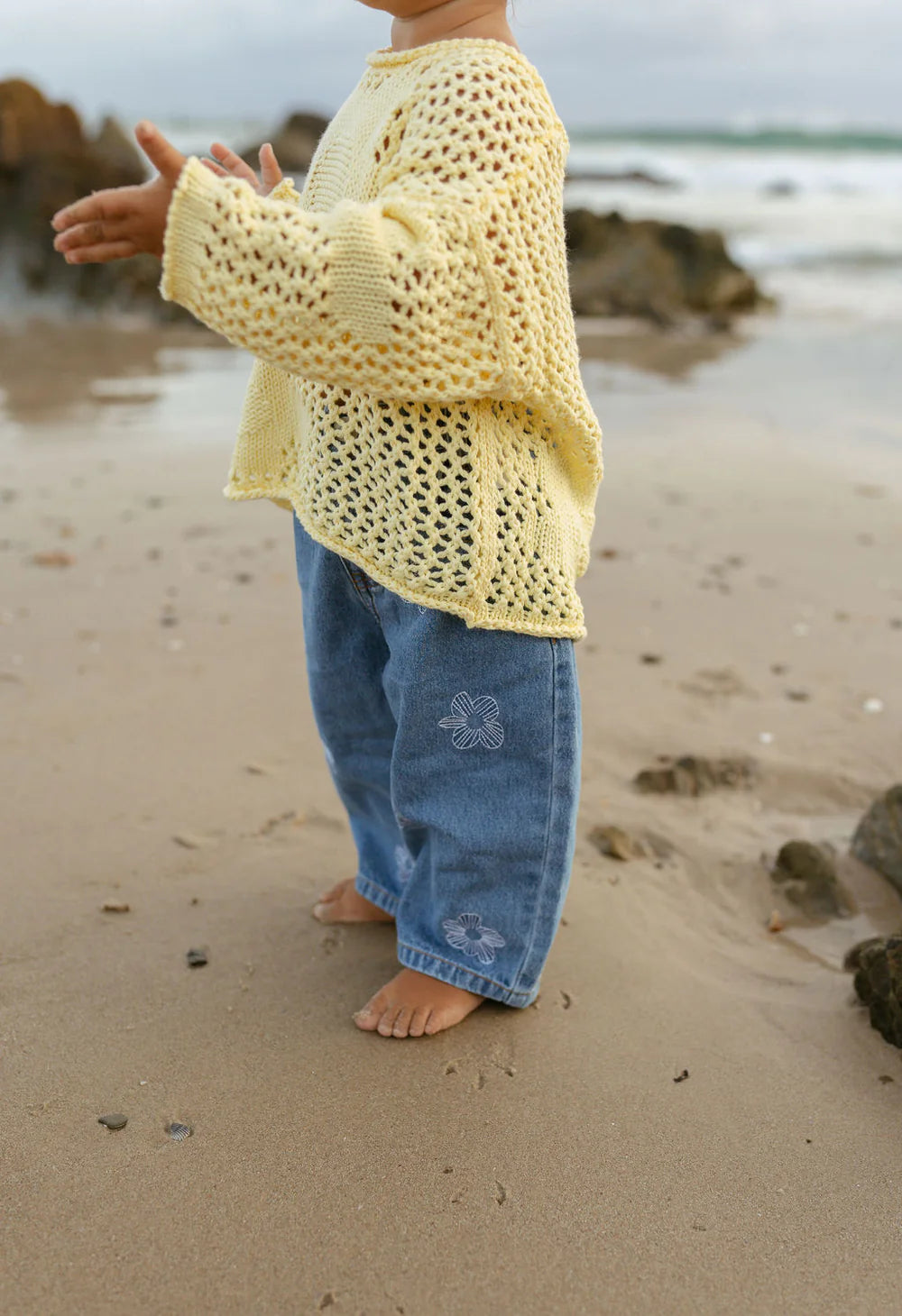 BELLE & SUN Denim Jeans | Flower