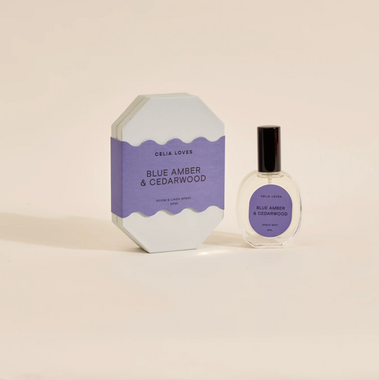 CELIA LOVES Blue Amber & Cedarwood Room Spray 50mls