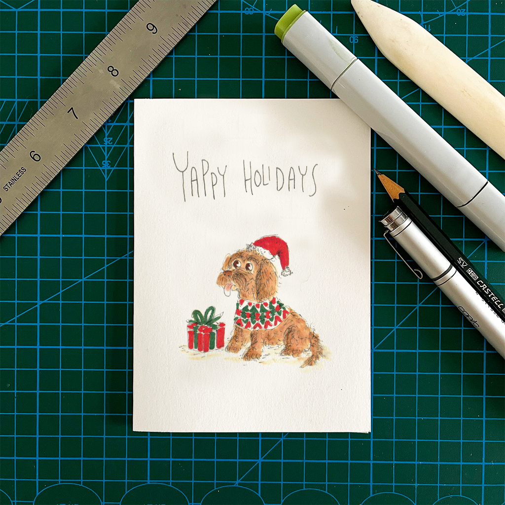 WELL DRAWN Yappy Holidays