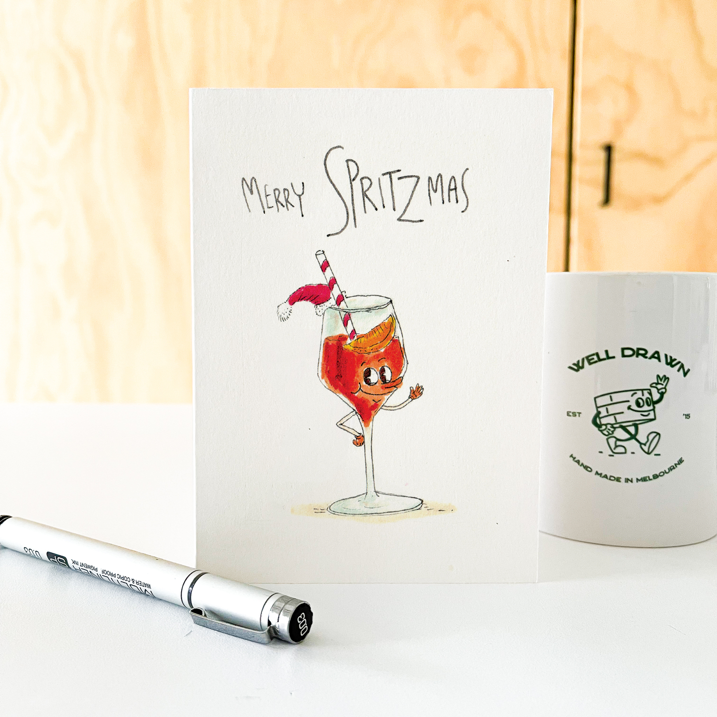 WELL DRAWN Merry Spritzmas