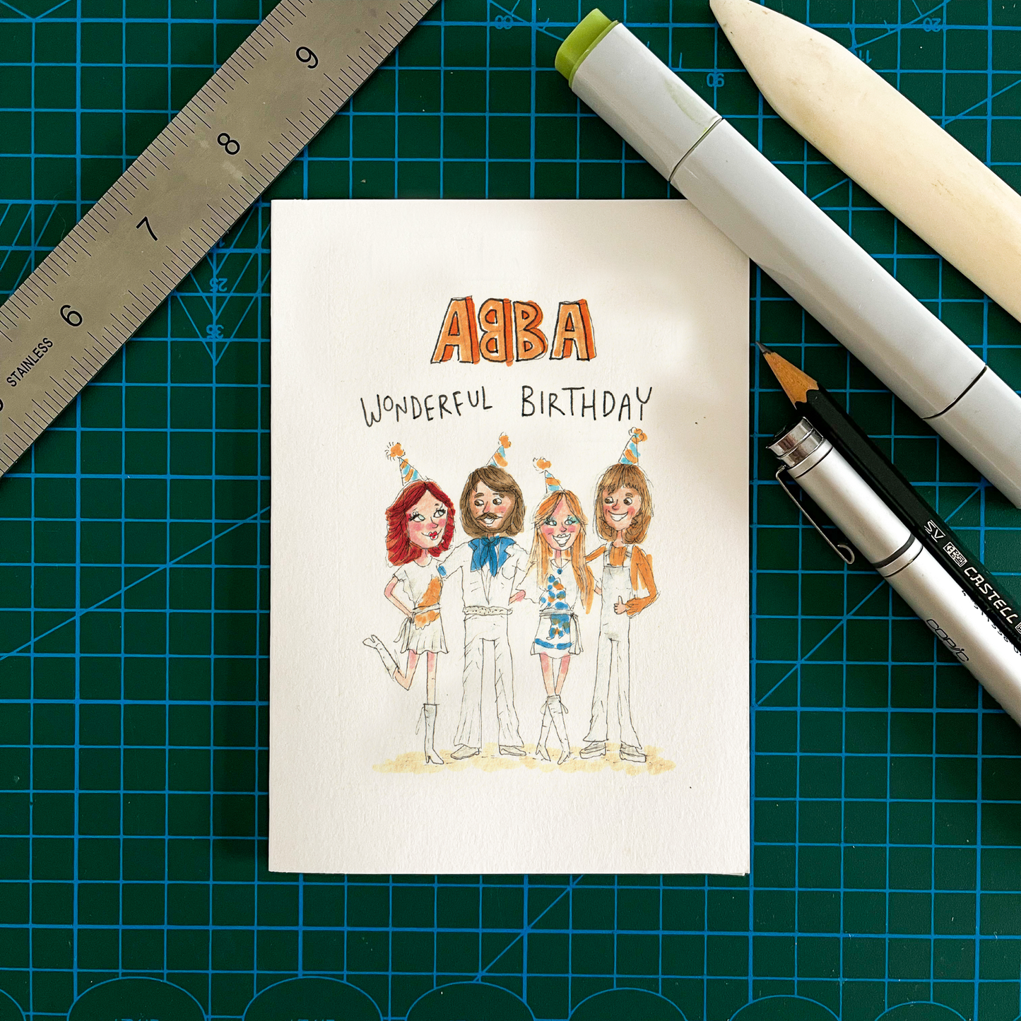 WELL DRAWN Abba Wonderful Birthday