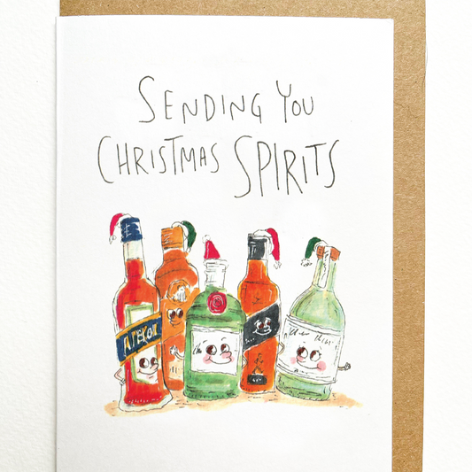 WELL DRAWN Sending you Christmas Spirits