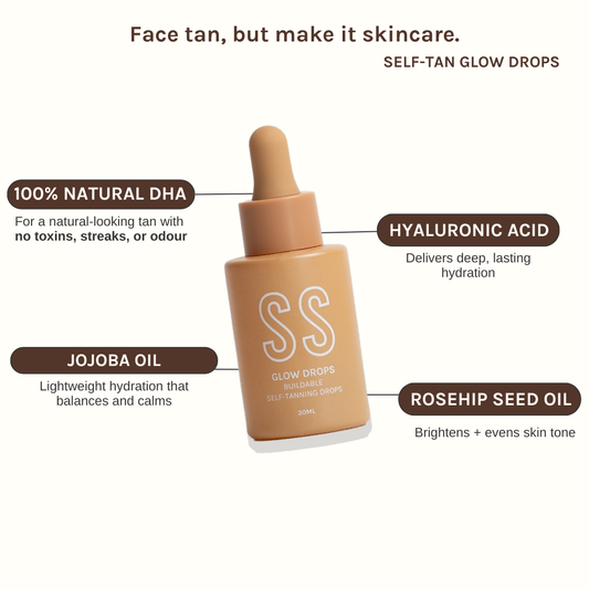 SUMMER SKIN Glow Drops |
Skincare-Infused Face Tan