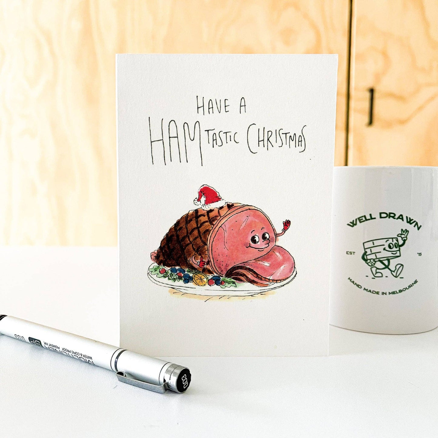 WELL DRAWN Have a HAMtastic Christmas