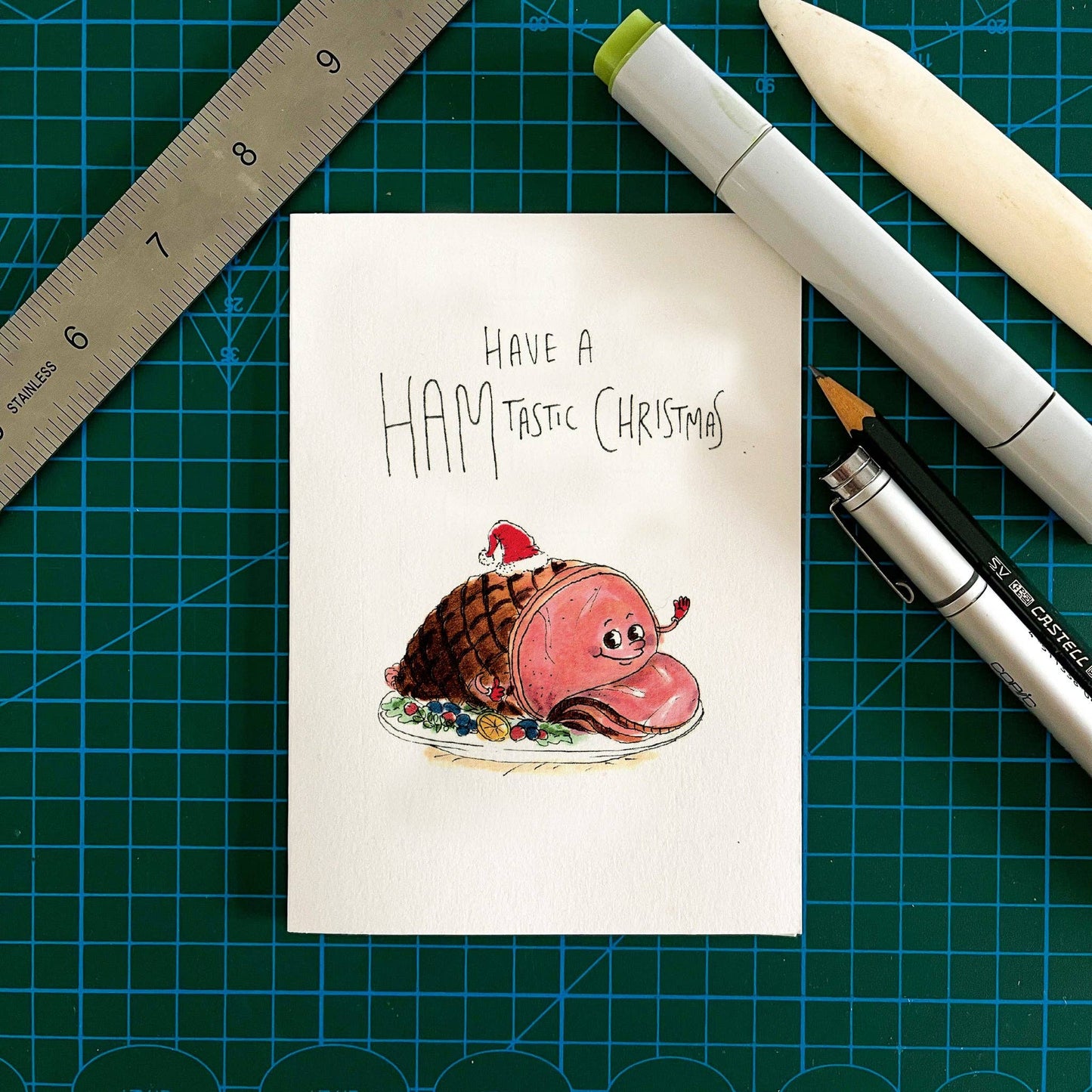 WELL DRAWN Have a HAMtastic Christmas