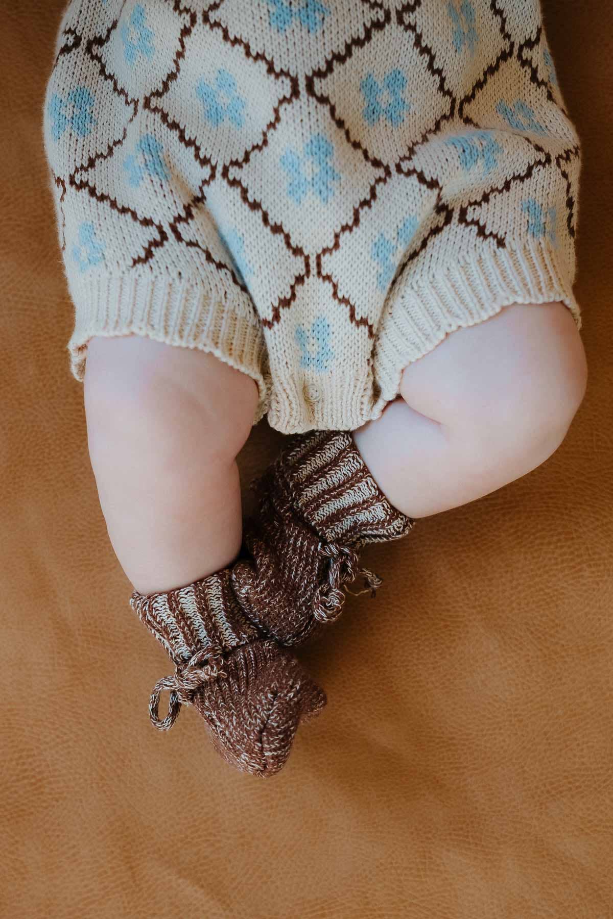 FRECKLES THE LABEL Cotton Knit Romper | Bluebell