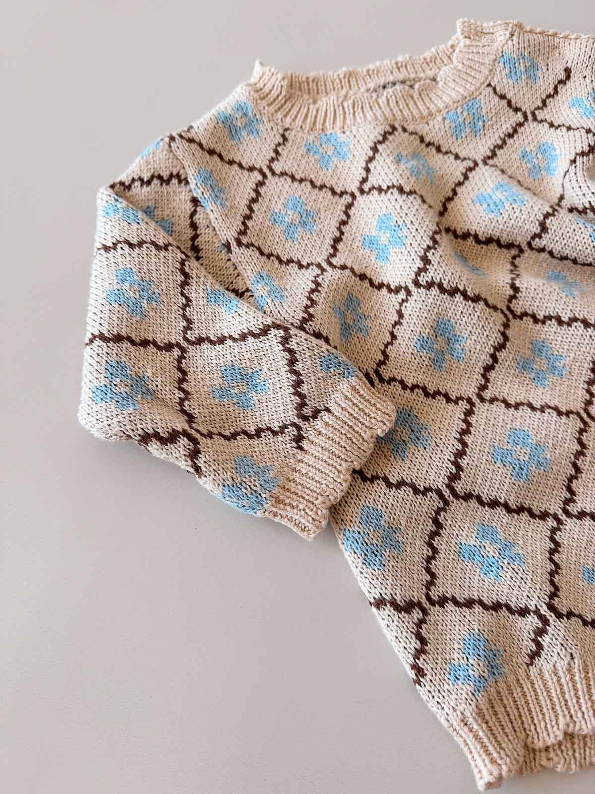 FRECKLES THE LABEL Cotton Knit Romper | Bluebell